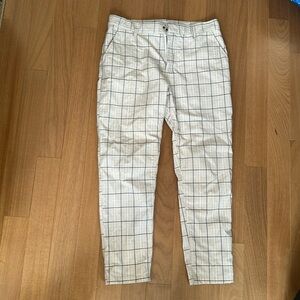 Cotton On white checkered Oxford trouser, size 32